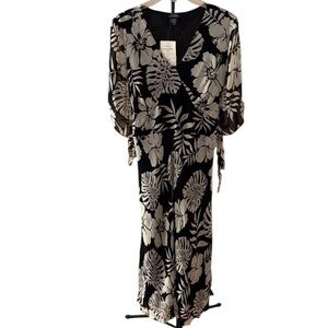 Glamour Angel Black & White Floral Print Dress